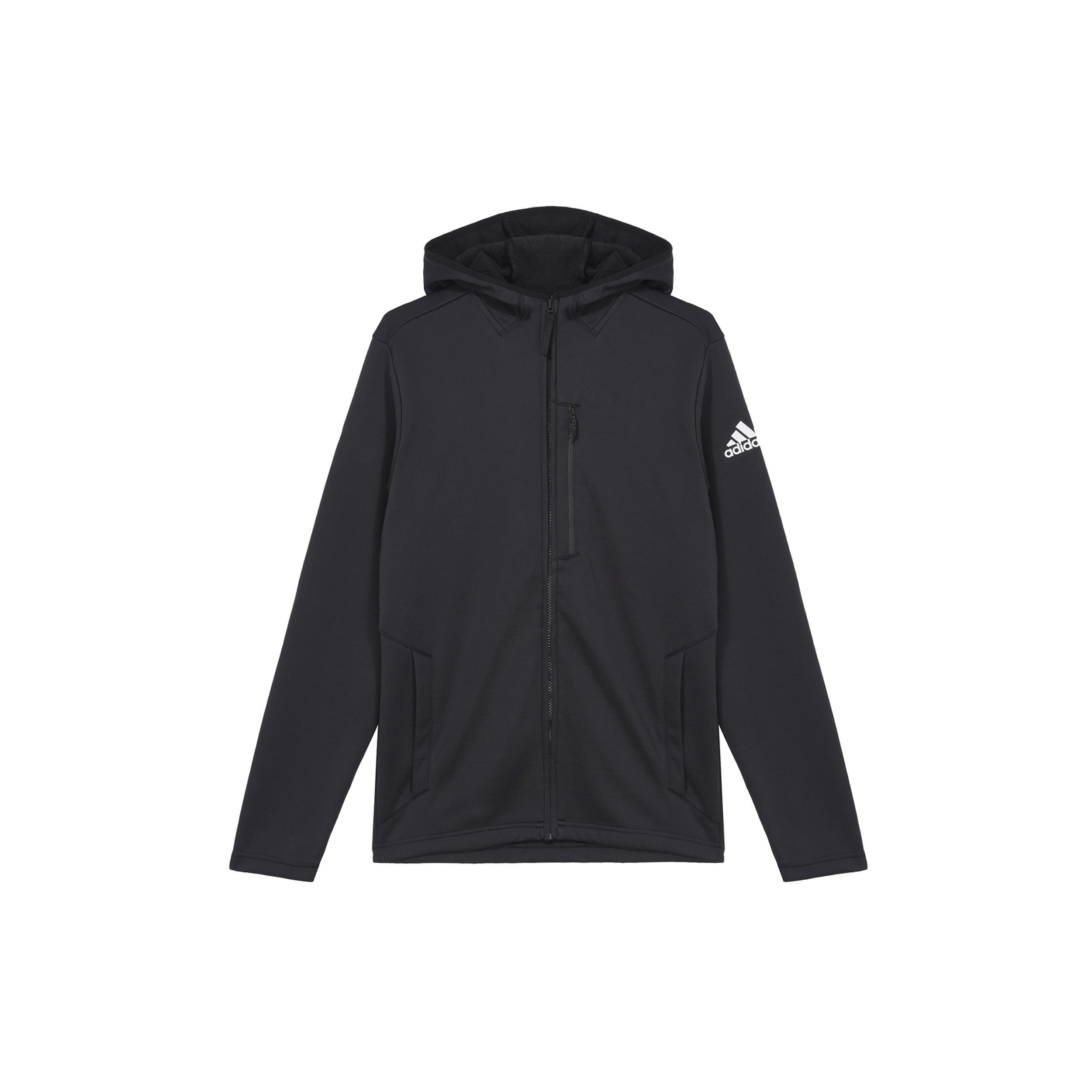 adidas Perfom Fl Jkt logo Printing Fleece Stay Warm Woven Sports Hooded Jacket Black Men s GV3515 M