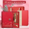 Custom Logo Cultural Creative Notebook & Wooden Bookmark Gift Set