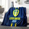 Leeds United Crest Legacy Flannel Blanket, Soft Polyester, Modern Design, All-Season for Camping, Travel, Gifts for Holidays or Birthdays