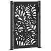 Garden Gate Black 100 X 150 Cm Steel Wavy Design