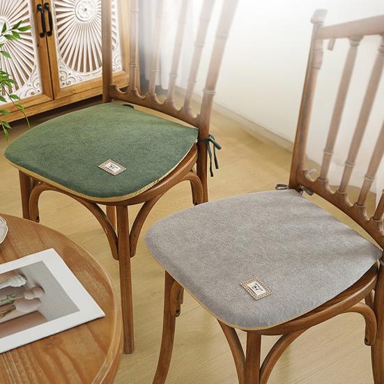 Cuscino Spesso Lavabile per Seduta in Memory Foam, Cuscino per Sedia, Cuscino da Pranzo con Lacci, Fondo Antiscivolo, Copertura per Arredamento Casa, Morbido e Caldo per Ufficio Autunno Inverno Legno