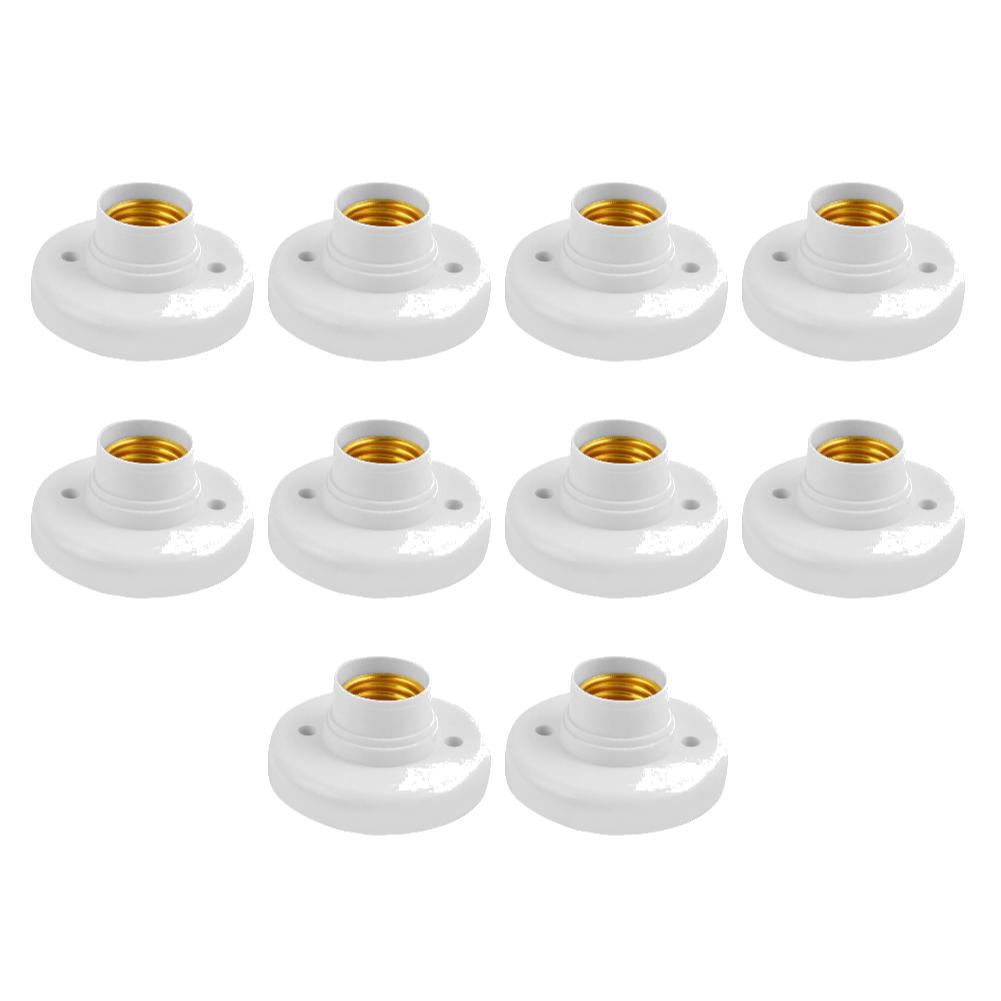 1-20PCS E27 Screw Cap Socket White Ceiling Light Lamp Bulb Fixing Base Stand 220V E27 Light Bulb Holder Spiral LED Bulb Base