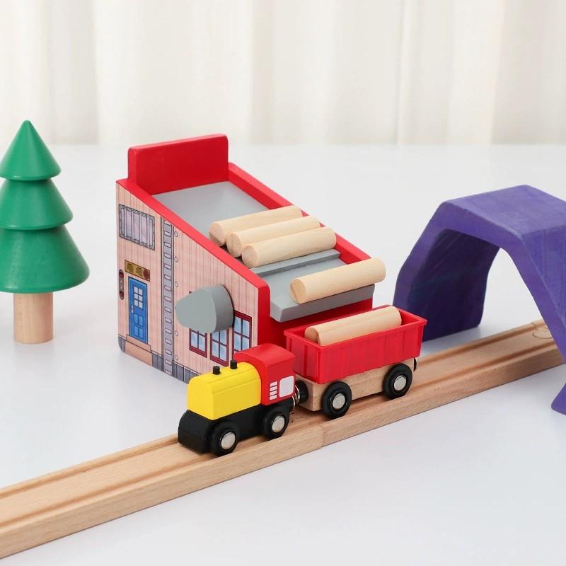 All Kinds Wooden Tunnel Station Platform Wooden Train Track Accessories fit for Brand Wooden Railway Track Toys for Children