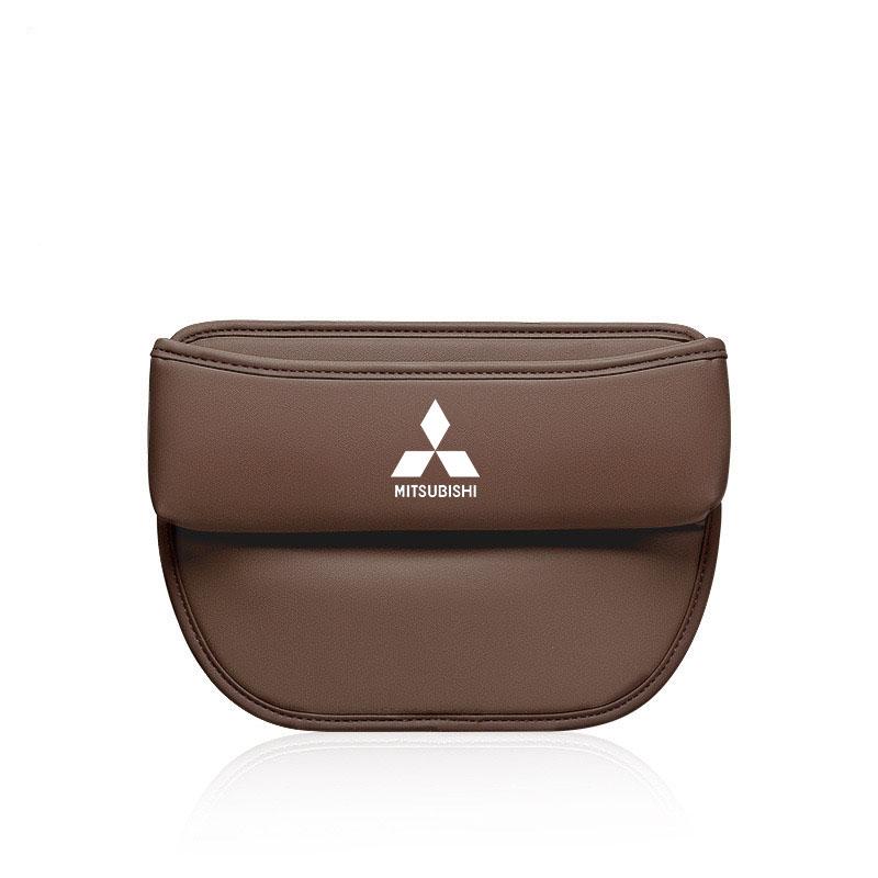 

Car Seat Side Storage Pocket For Car Seat Gap Filler for Mitsubishi ASX Lancer Pajero Outlander L200 EVO Interior Accessories коричневий