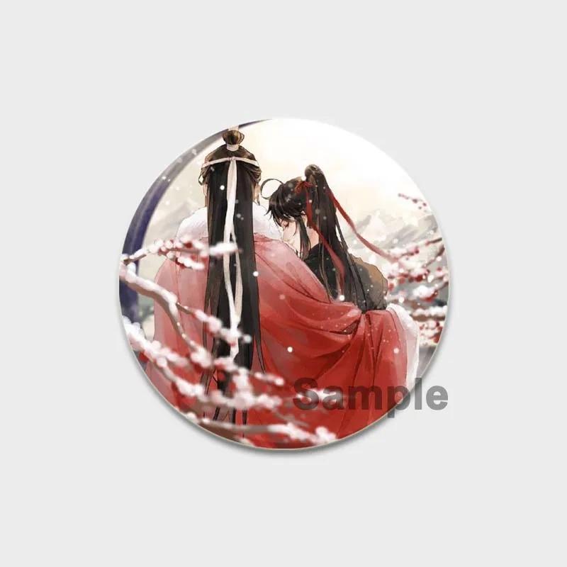 

32/44/58MM Mo Dao Zu Shi эмалевые булавки значок для косплея Lan Zhan Chen Qing Ling аниме брошь булавка для одежды рюкзак шляпа Декор рождественские подарки 44mm(1.73inch)