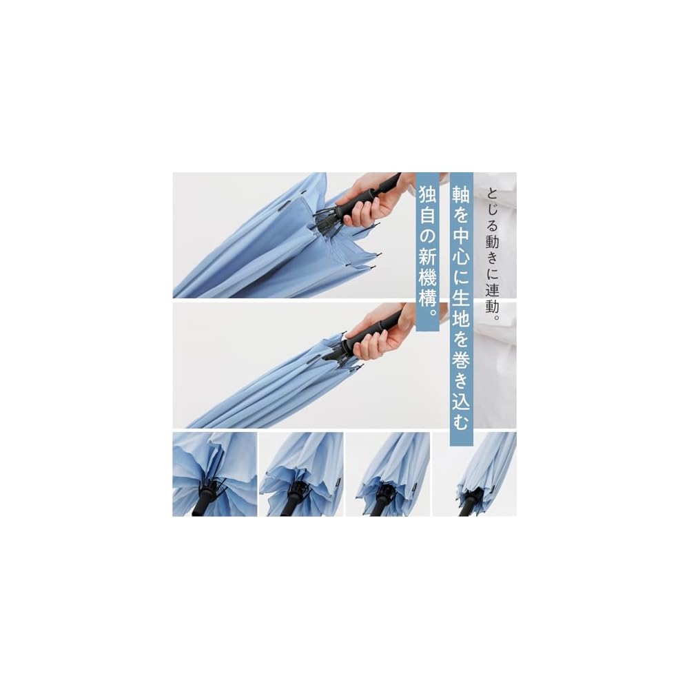 Marna Shupatto Umbrella: Lightweight, buttonless design that folds automatically when closed. Long