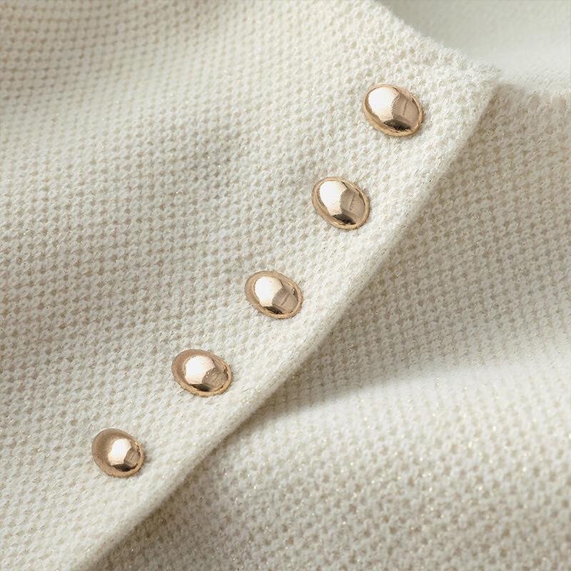 Women's 2025 Fall Sweet Style Loose Round Neck Coat with Decorative Pockets