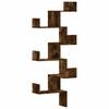 Vidaxl Corner Wall Shelf, Smoked Oak, 45X45X147 Cm