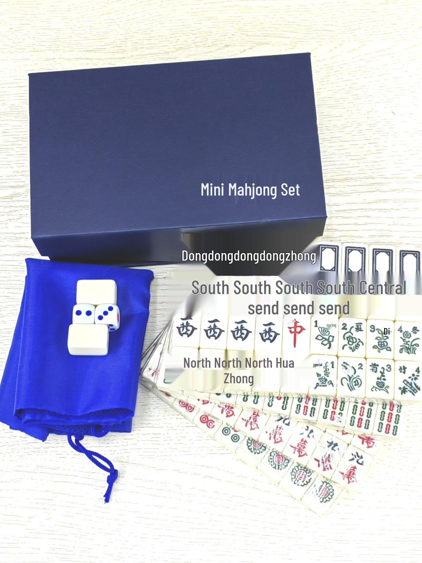 

Міні 21 мм Портативний Набір Маджонг для Подорожей та Сімейних Розваг