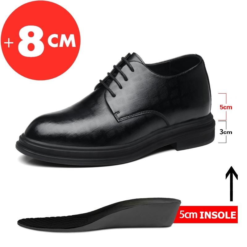 Summer Elevator Shoes Men Dress Shoes 3/6/8 Cm Men Formal Shoes Hollow Classic Business Luxury Men Oxfords Footwear Suit Shoes