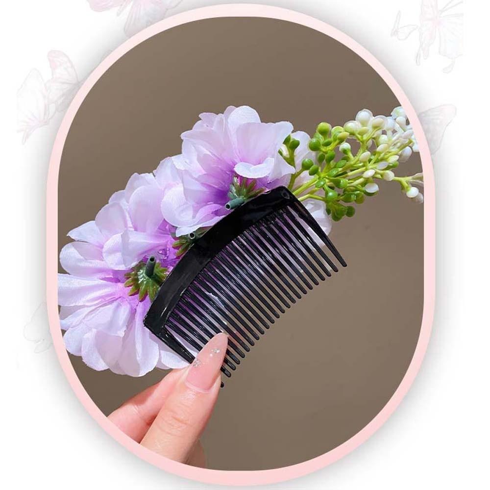 Headwear Floral Hair Comb Thai Style Chignon Hair Clips Hair Accessories Flowers Hairpin Party