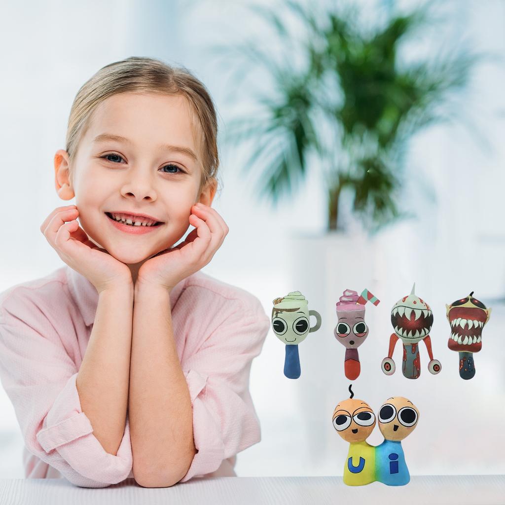 5PC  Plush Stuffed Toys Soft Throw Pillow Decorations, Kids Birthday Party Preferred Gift For Holidays, Birthdays