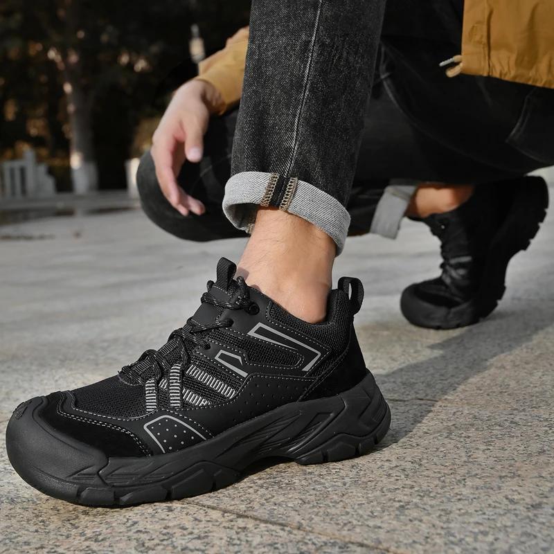 Fashion 2025New Designer Minimalist Flats Men's Genuine Leather Walking Shoes Fashion Thick Sole Oxford Shoes Comfy Outdoor Sports Shoes