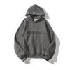 Unisex Oversized Fleece-Lined Hoodie With Embossed Letter Print Casual Streetwear Sweatshirt Men Women