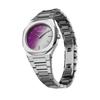 D1 Milano Ultra Thin Solar Sync Authorized Women's Watch, UTBL36, 30mm, Violet/Silver, UV-Inspired Color-Changing Watch. Distributor.