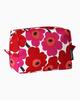 Marimekko Vilja Mini Uniko Cosmetic Bag 9x4x7 inches - (Red Poppy)