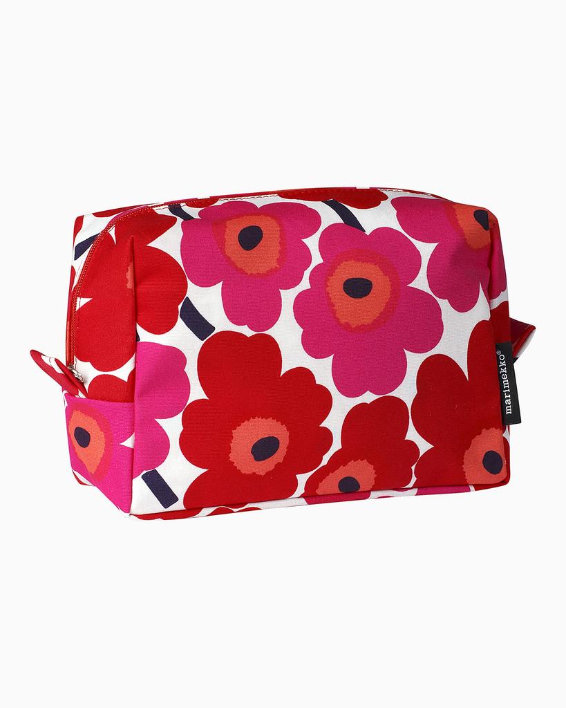Marimekko Vilja Mini Uniko Cosmetic Bag 9x4x7 inches - (Red Poppy)