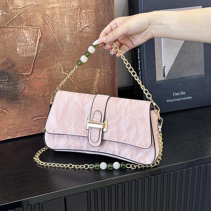 New Retro Commuter Shoulder Bag Niche Fashion Underarm Bag Women's Fashion Belt Buckle Messenger Bag