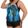 New Large Size European and American Bikini Sexy Women's Vest Printed Swimsuit Popular Swimsuit Summer