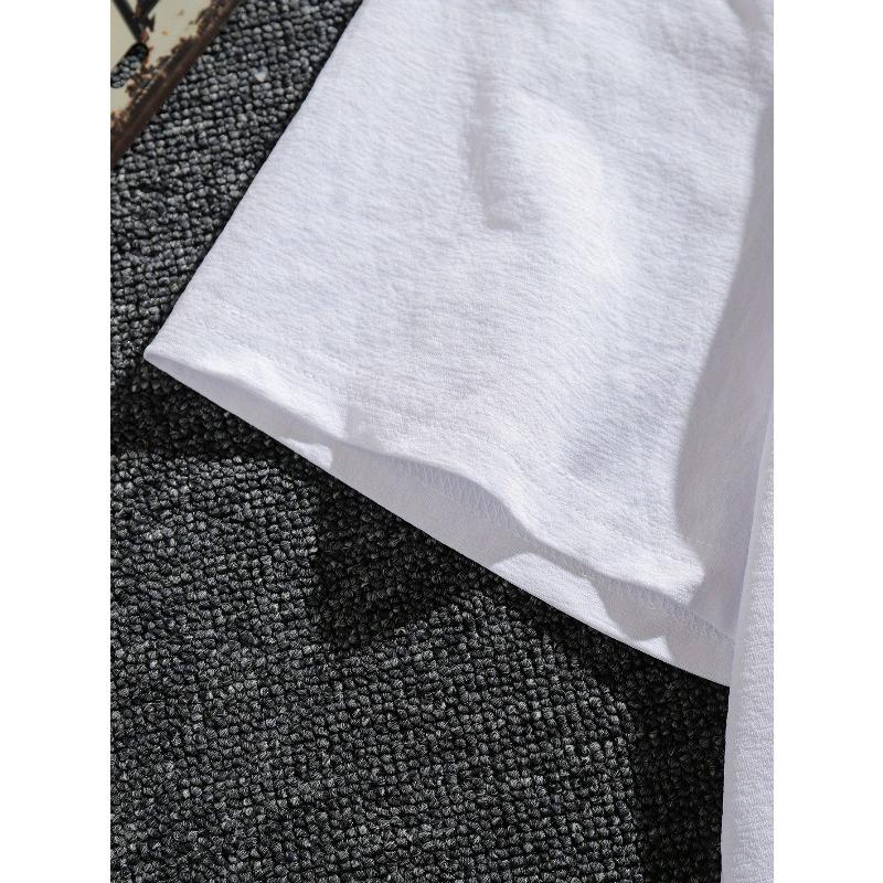 European sizes Cool Short-Sleeved Summer T-Shirt for Men in Russian Style