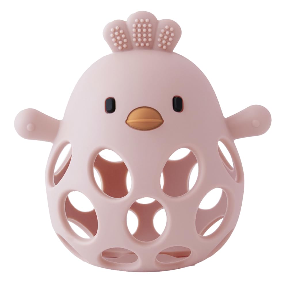 

Прорезыватель Силиконовая игрушка для младенцев Милый детский мячик-пищалка Пустышка Безопасный материал Моющийся Не содержит БФА Животное Пыльный [подарок] ([Cocco] Розовый)