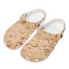 White Printed EVA Clogs Adult Unisex Lightweight Breathable Slip On Casual Shoes Soft Summer Sandals Indoor Outdoor Wear