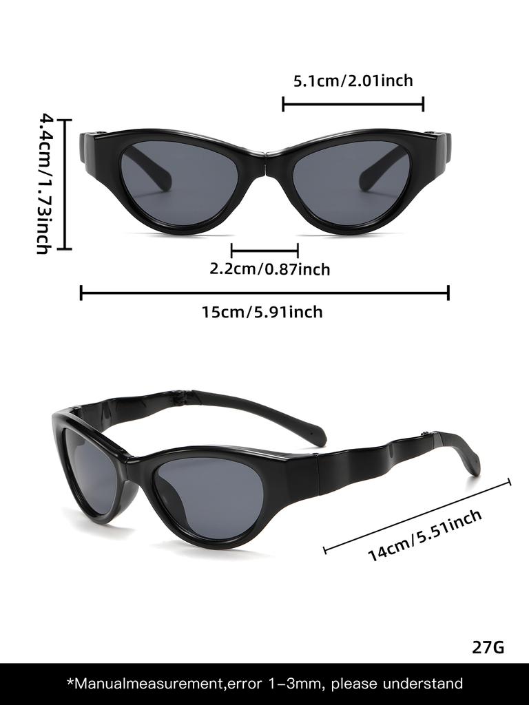 Nuovi Occhiali da Sole Pieghevoli Occhiali da Sole Protezione UV Occhiali da Sole alla Moda Occhio di Gatto da Esterno Parasole Occhiali da Sole da Donna Occhiali da Sole da Uomo