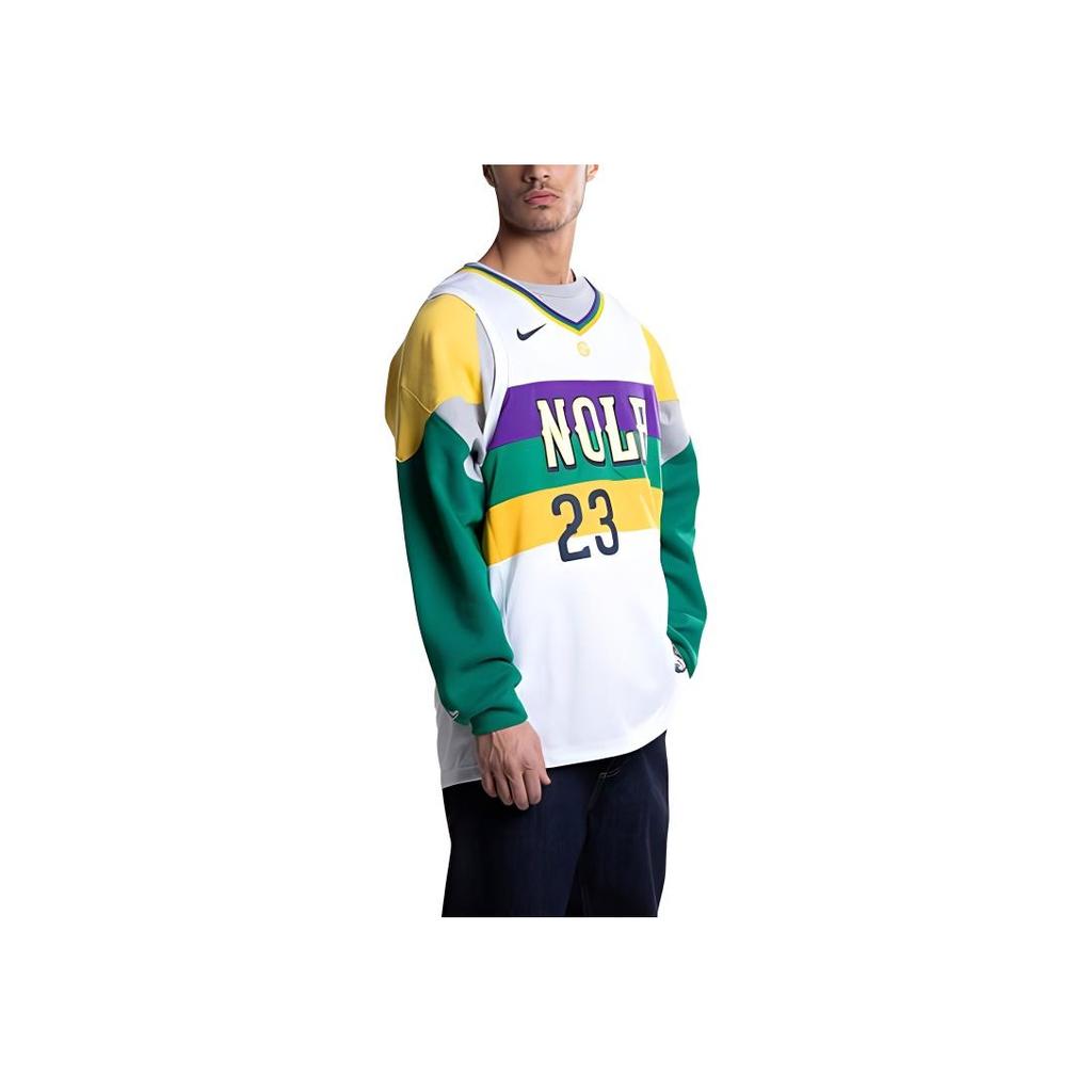 Nike NBA Pelicans City Edition Jersey, Fan Version 18-19 - Anthony Davis No. 23 Men Jersey White AJ4628-101