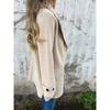 2025 Autumn Winter New Women's Wool Blend Coat Casual Loose Lapel Fake Pocket Cardigan for Europe America