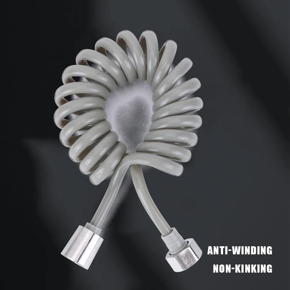 2/3/5M Flexible Shower Hose Spring Shower Telephone Line Hose Plastic Water Hose for Bathroom Water Toilet Bidet Sprayer
