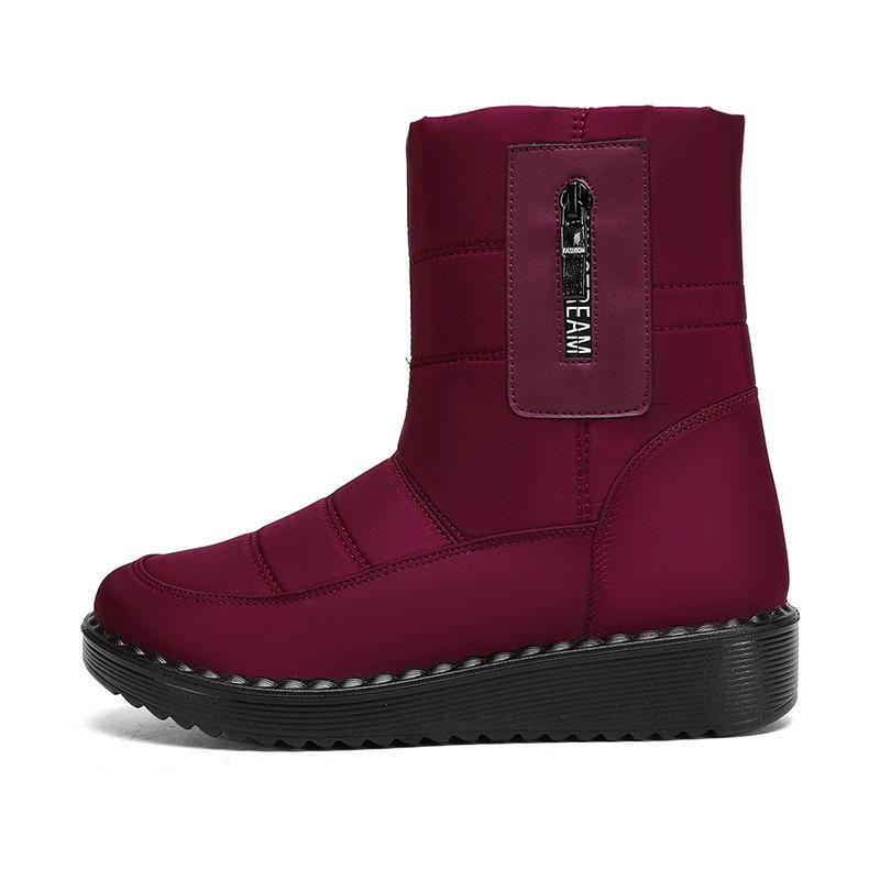 Foreign trade cotton shoes 2025 winter long cotton boots polyurethane piled thickened long boots warm sports snow boots