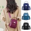 Women Mini Bag 3 Layers Large Capacity Portable Handle Zipper Closure Adjustable Shoulder Strap Daily Collocation Fashion Item Lady Mini