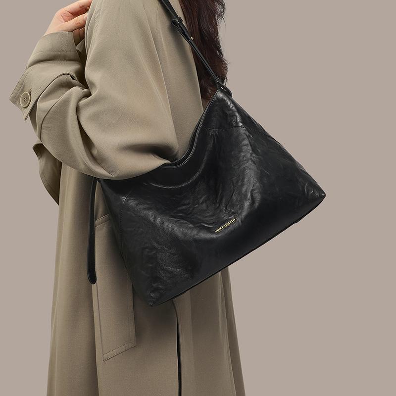 Tote women's bag summer leather shoulder bag large capacity versatile underarm bag
