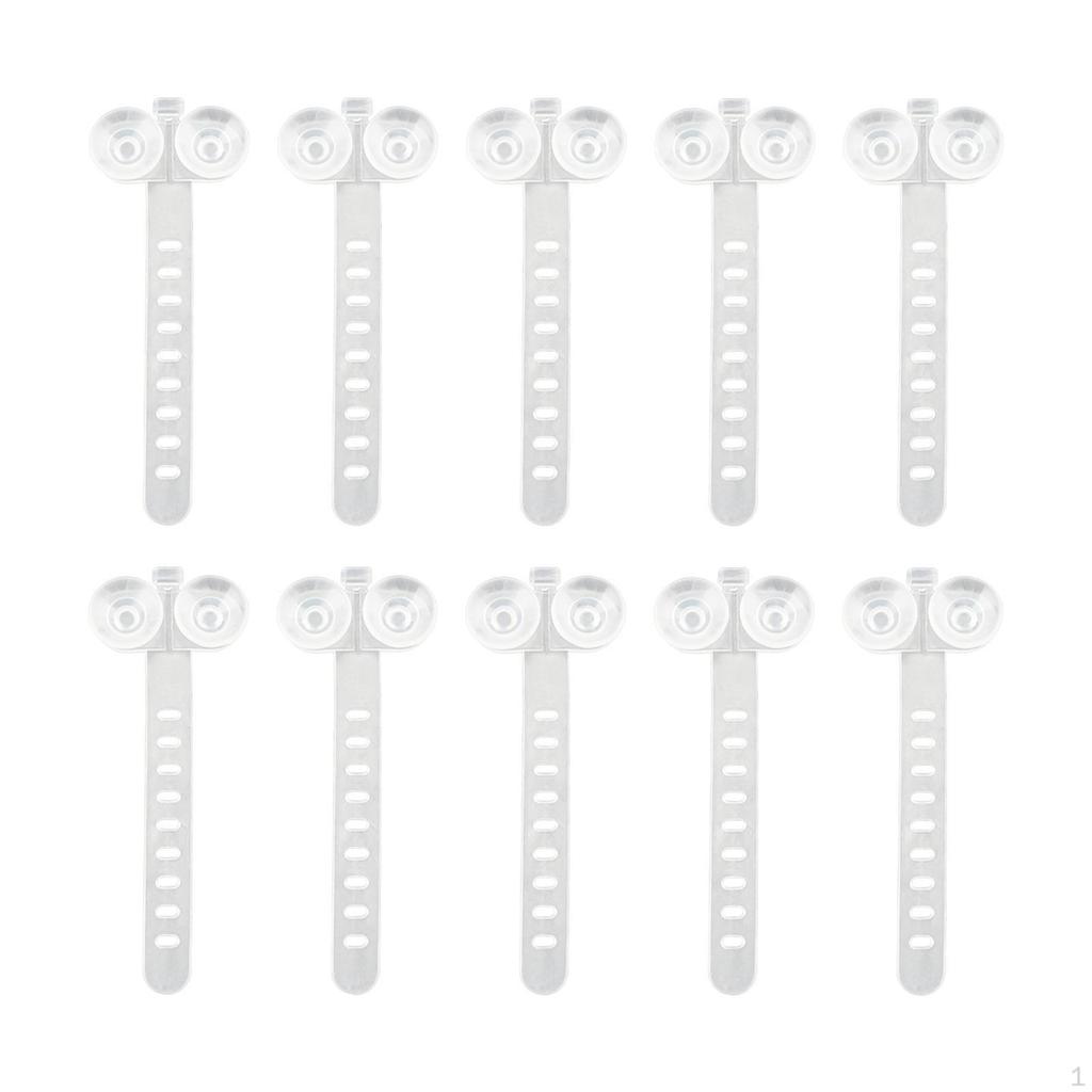 10 Pieces Aquarium Suction Cup Cable Ties Accessories Easy to Install Multifunctional for