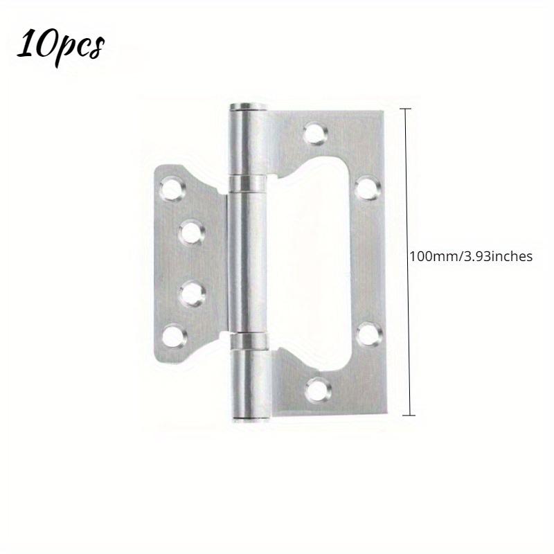 

10 шт. 4-дюймовые 4*3*3 дверные петли из нержавеющей стали плоские петли оконные деревянные ящики дверные книжные шкафы соединители мебельная фурнитура для шкафов