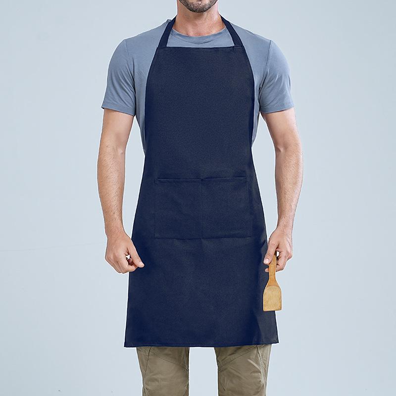 Korean-Style Custom Logo Neck Apron for Baking, Kitchen, Restaurant, and Coffee Shop