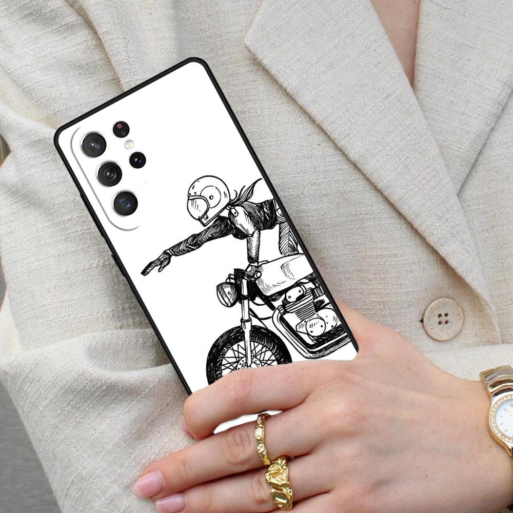 Motorcycle Cell Phone Case for Samsung Galaxy S26 Ultra S25 S24 S23 S22 S21 S20 Note10 Cover