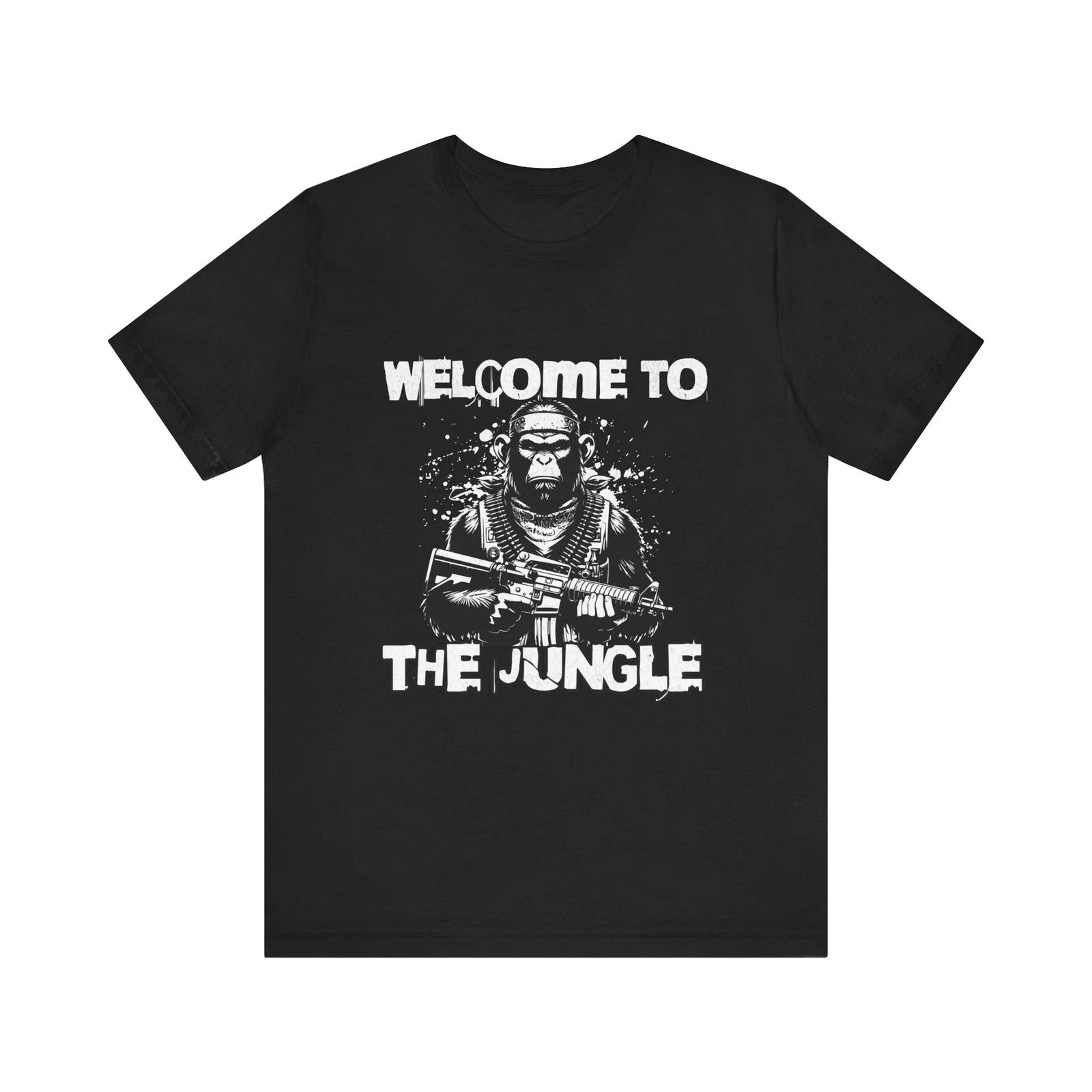

Welcome to the Jungle Tee | Cool Graphic Shirt | Casual Style, Gift for Gamers L