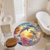 Marine Animals,Round Area Rug,Carpet Rug for Living Room Bedroom Sofa Playroom Decor,Non-slip Floor Mat