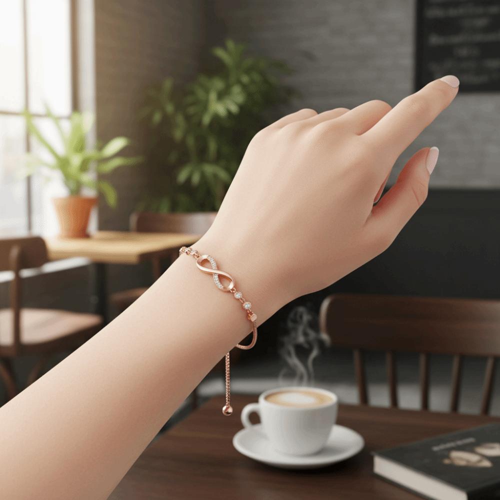 Zircon Lucky Symbol Bracelet Light Luxury Bowknot Bracelet Knot Design Hand Chain  Wedding Jewelry