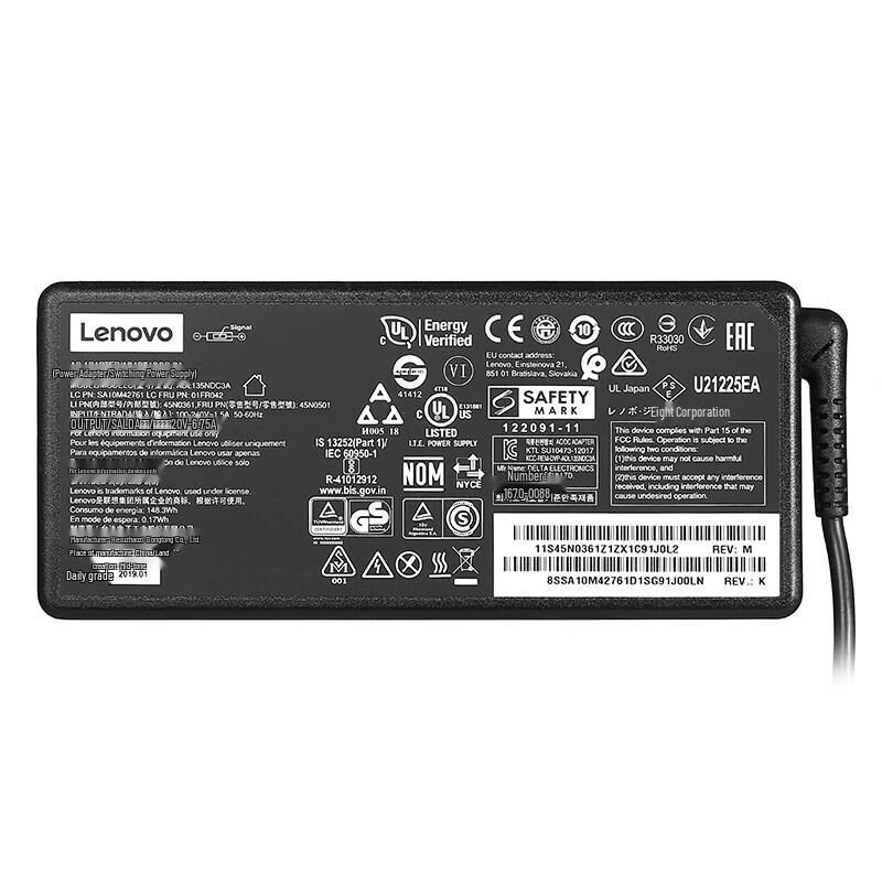 Lenovo Original 135W Laptop Power Adapter (Square Port)