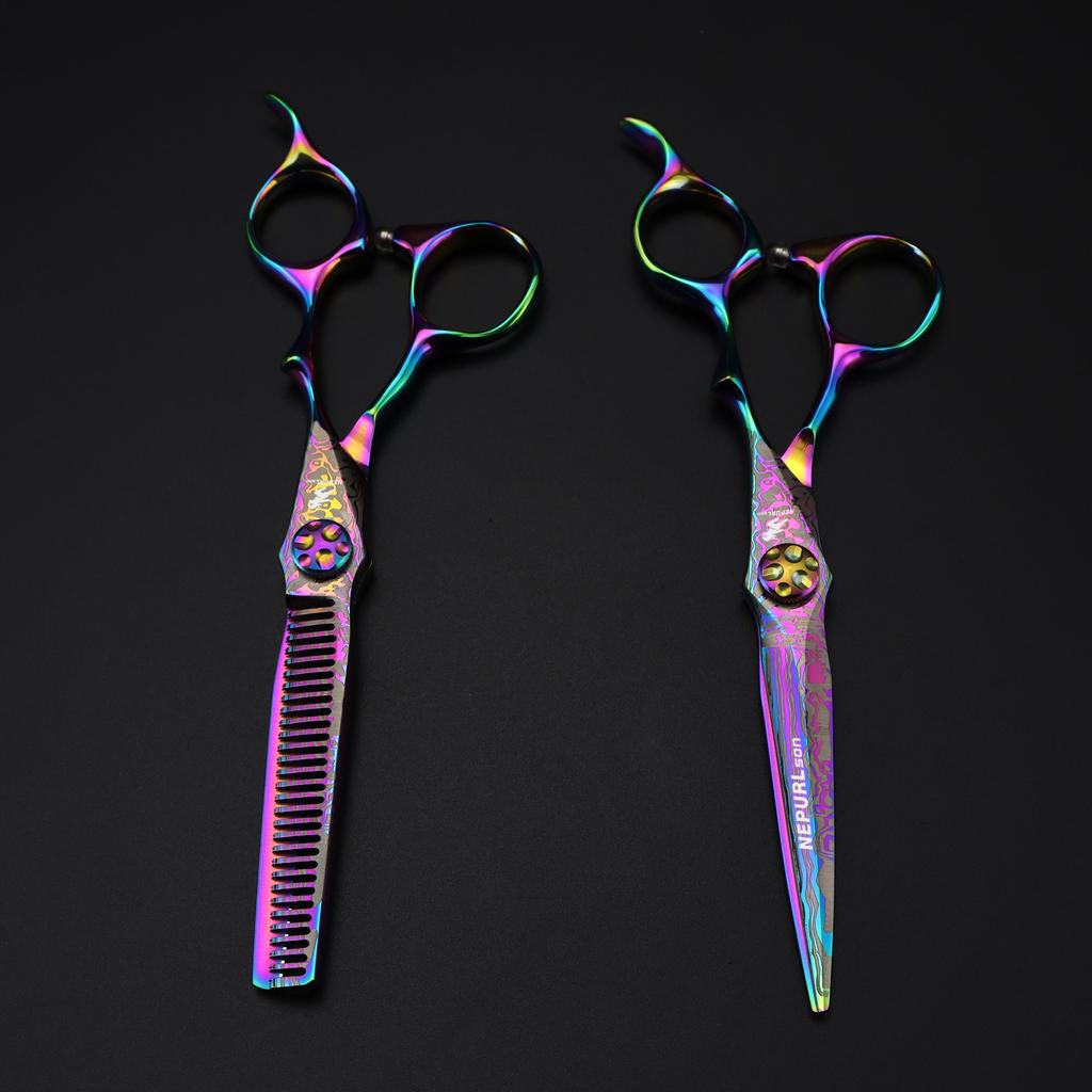 6.0 inch color, hair scissors, hair scissors, tooth scissors, bangs scissors, tooth scissors, thin