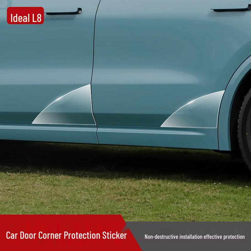 Ideal L8 Car Door Corner TPU Protection Film - Transparent, Front & Rear Triangle Area Paint Shield.