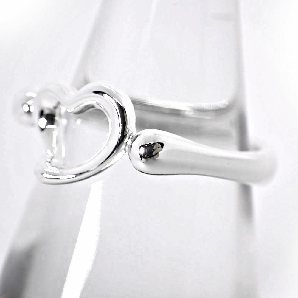 [Used] TIFFANY 925 Open Heart Ring / Size 9 / j7-9