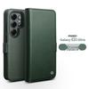Qiali Leather Magnetic Flip Case for Samsung Galaxy S26 Ultra, Cowhide Protective Cover