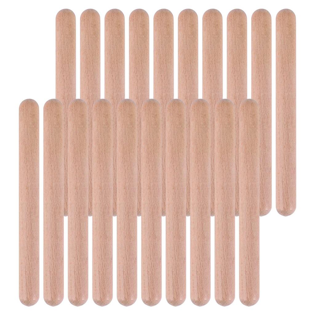 20 Kusů 8 Palců Dětské Rytmické Tyčky Hudební Lummi Tyčky Klasické Dřevěné Claves Hudební Perkuse Hudební Tyčky
