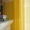 [Perforated Rod - Yellow Hollowed-out Copper Coin   Yellow Tassel] Curtain   Window Decoration   Home Decoration   Room Decoration
