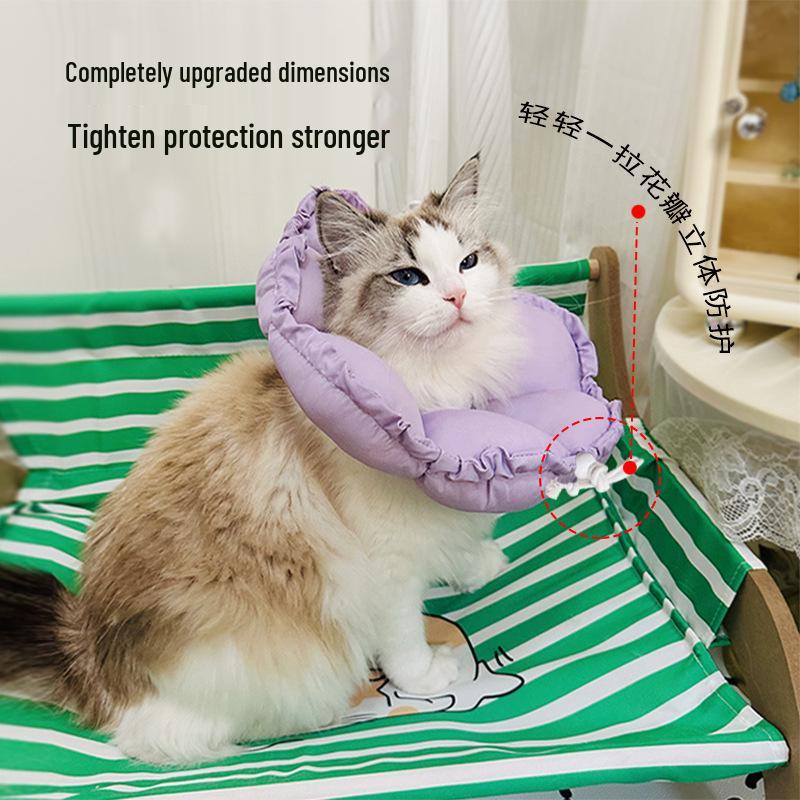 Waterproof Soft Elizabethan Cat & Kitten Collar: Anti-Lick Anti-Bite Neck Cone for Sterilization & Small Dog Protection.