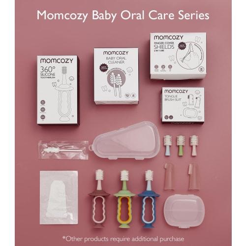 Momcosy Silicone Finger Toothbrush for Babies, Baby Finger Toothbrush for Training, Infant Oral Cleaner, Silicone Toothbrush, 2 Pieces