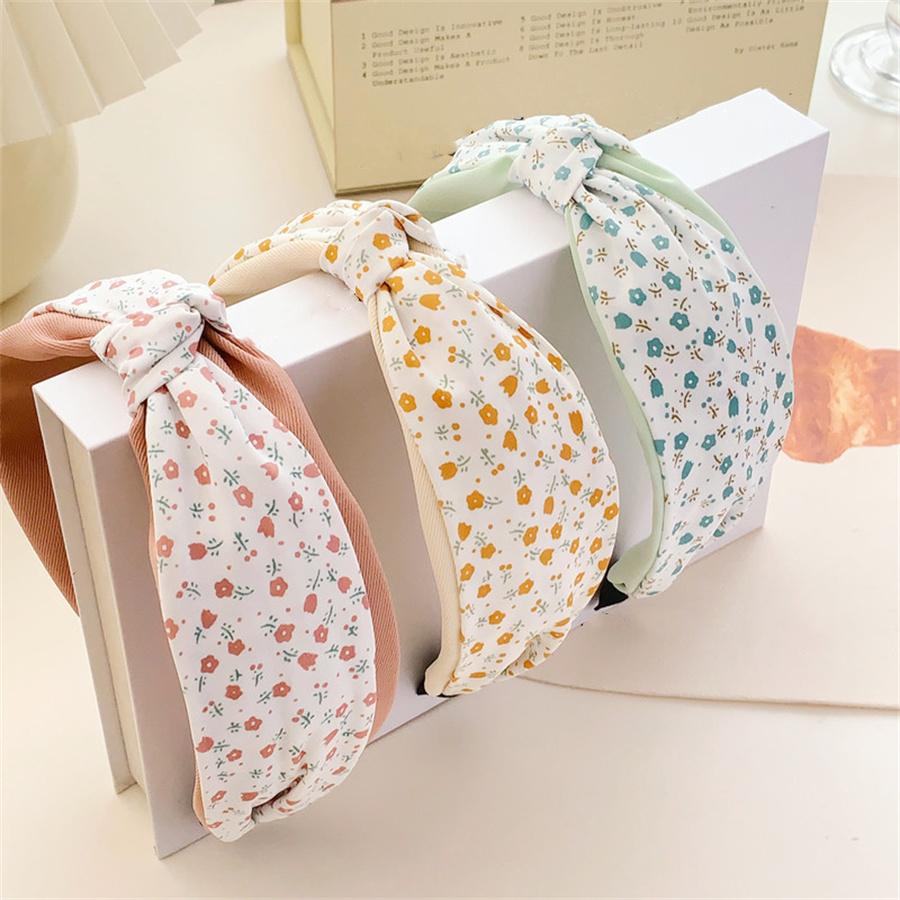 Fashionable and fresh patterned hairband for women, sweet floral bows, headband, children's dance versatile hair accessories